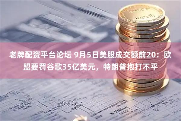 老牌配资平台论坛 9月5日美股成交额前20：欧盟要罚谷歌35亿美元，特朗普抱打不平